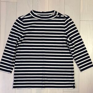 🔵TRENDY🔵 Talbots Navy and White Striped 3/4th Sleeve Top